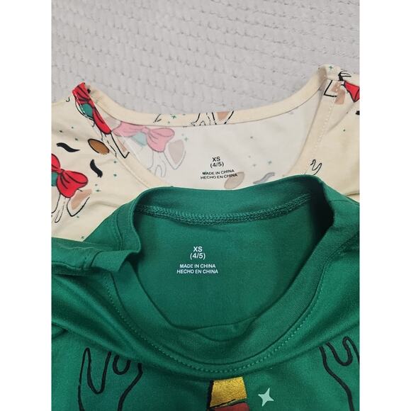 Christmas Dress Girls XS 4/5 Long & Short Sleeve - Picture 5 of 8